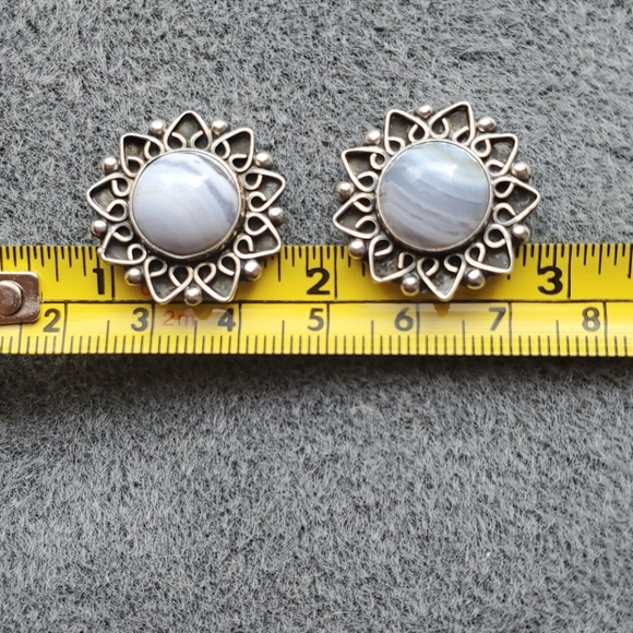 CII Mexico Sterling Blue Lace Agate Set - Picture 9 of 12